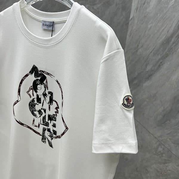 モンクレール ロゴ プリント パロディ クルーネック T シャツ mob99946
